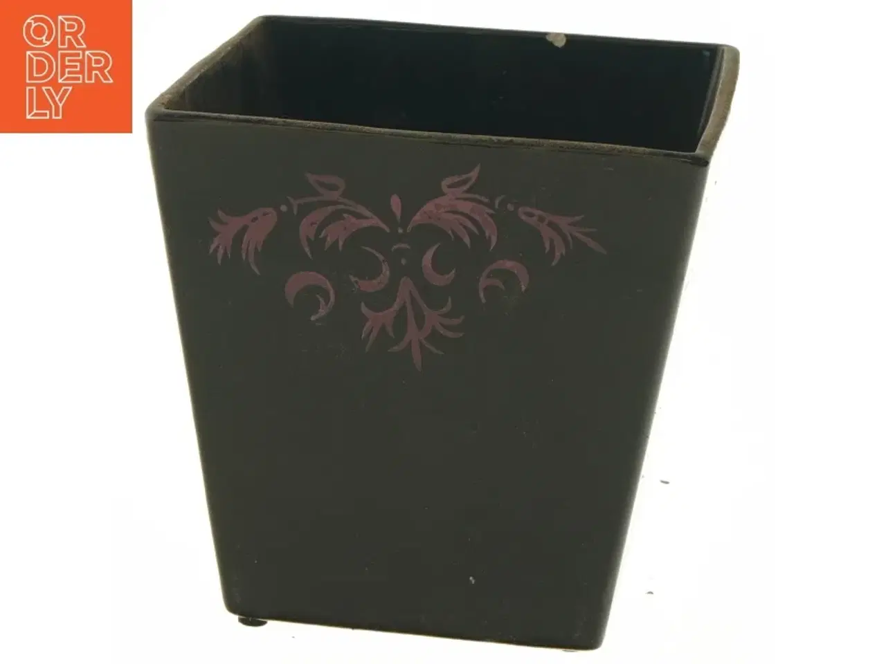 Billede 1 - Sort kvadratisk vase (str. 15 cm)