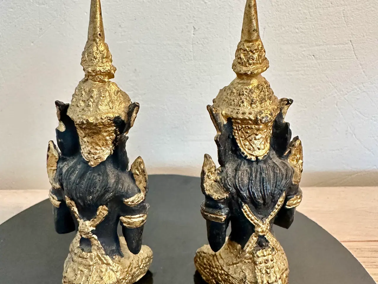 Billede 4 - To vintage Buddhafigurer håndstøbte af bronze