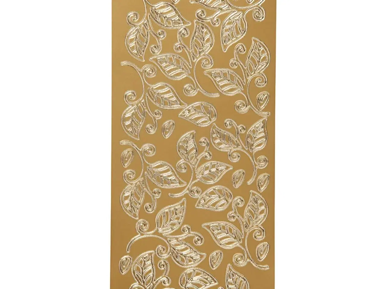 Billede 1 - Guld Folie Stickers med Blade - 10x23 cm