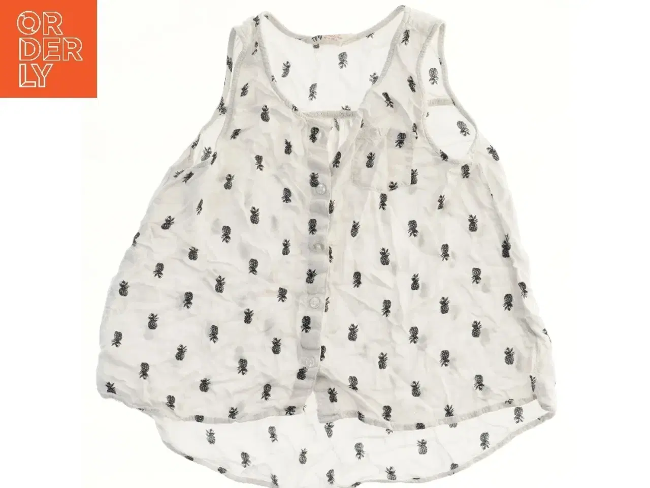 Billede 1 - Ærmeløs top med ananasmønster fra H&M (str. 140)