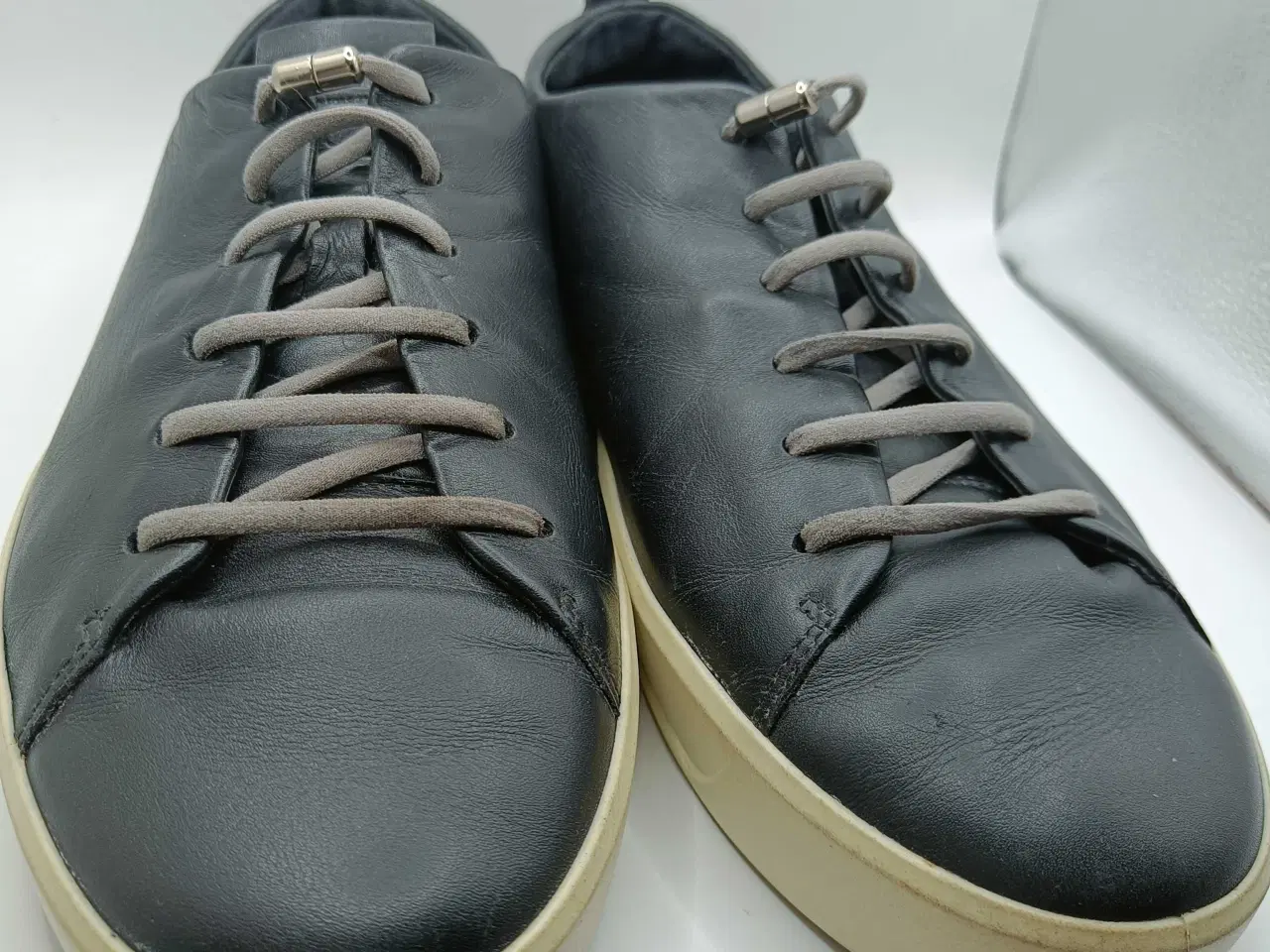 Billede 6 - Ecco sort læder sko 45str 