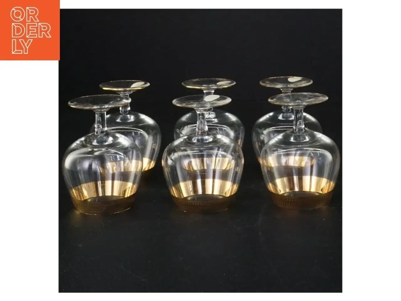 Billede 3 - Tosca Lyngby Vintage cognacglas med guldkant fra Lyngby (str. 8 komma 5 x 6 ikomma 5 cm)