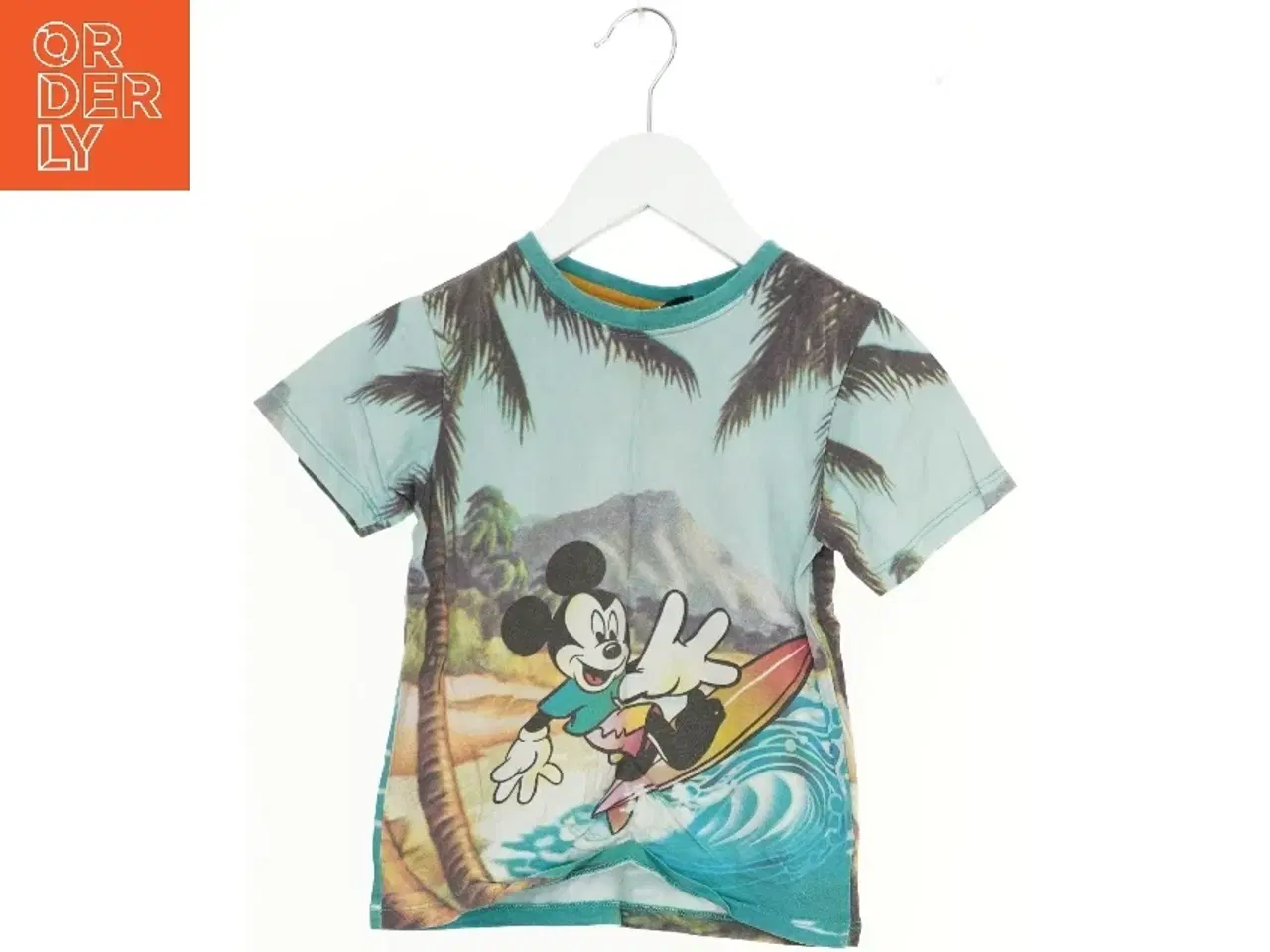 Billede 1 - T-shirt med Mickey Mouse surfermotiv fra H&M (str. 104)