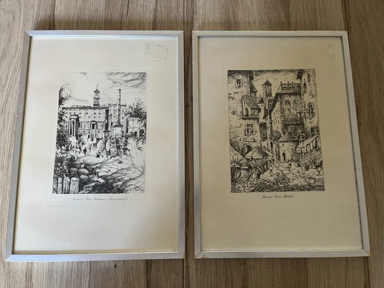 Billede 2 - 2 litografier af Rom