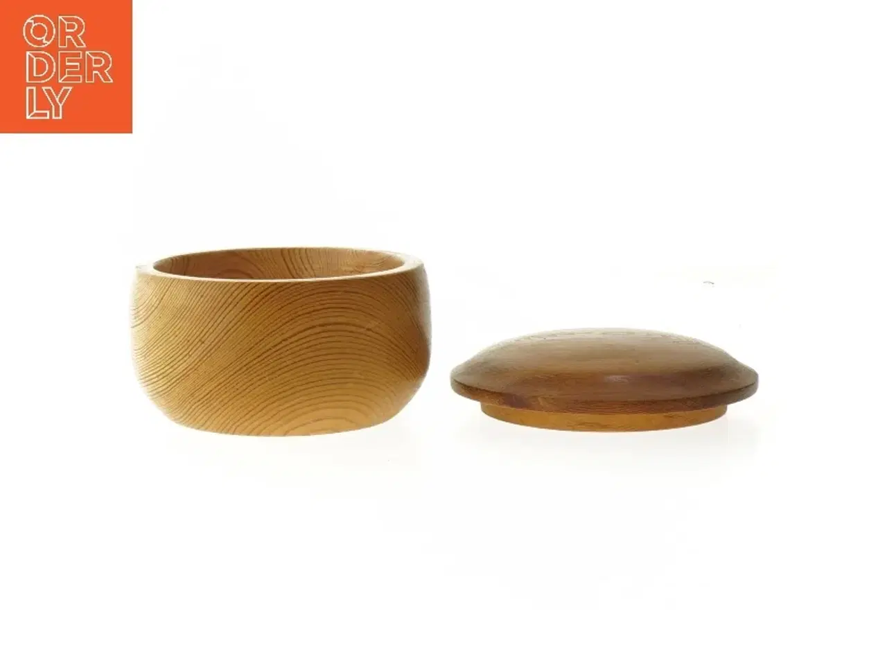 Billede 2 - Træboks med låg (str. Ø 11 cm højde 8 cm)