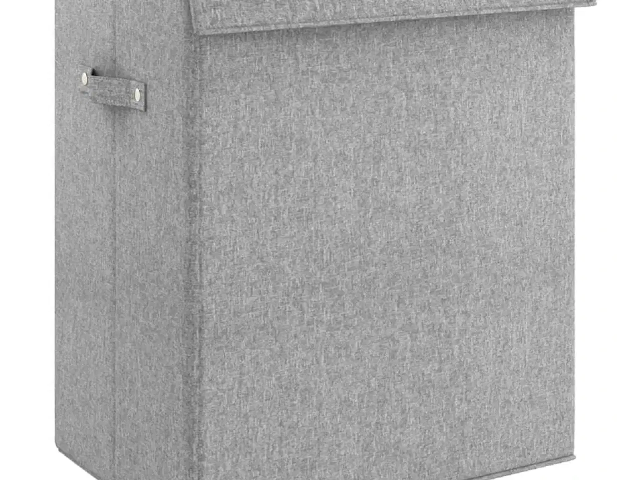 Billede 2 - Foldbar vasketøjskurv 51x34,5x59 cm kunstigt linned grå