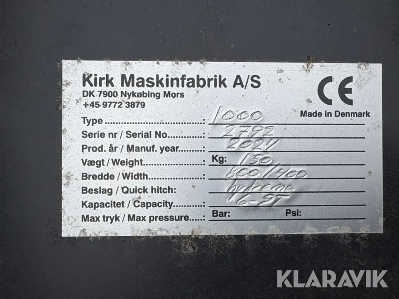 Billede 5 - Profilskovl Kirk 1000
