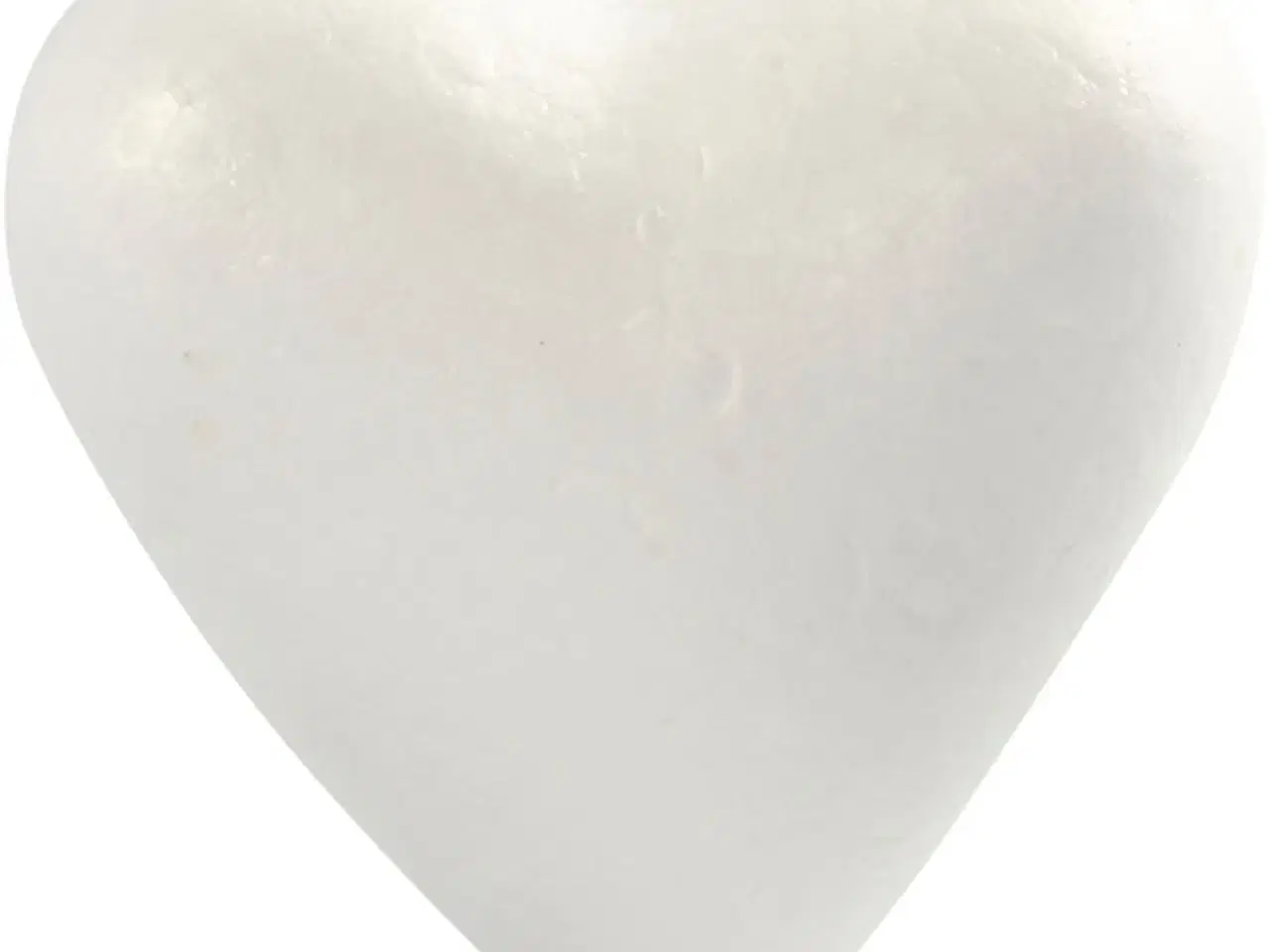 Billede 1 - Buttet Hjerte i Styropor - 5 stk. Hvid Dekoration