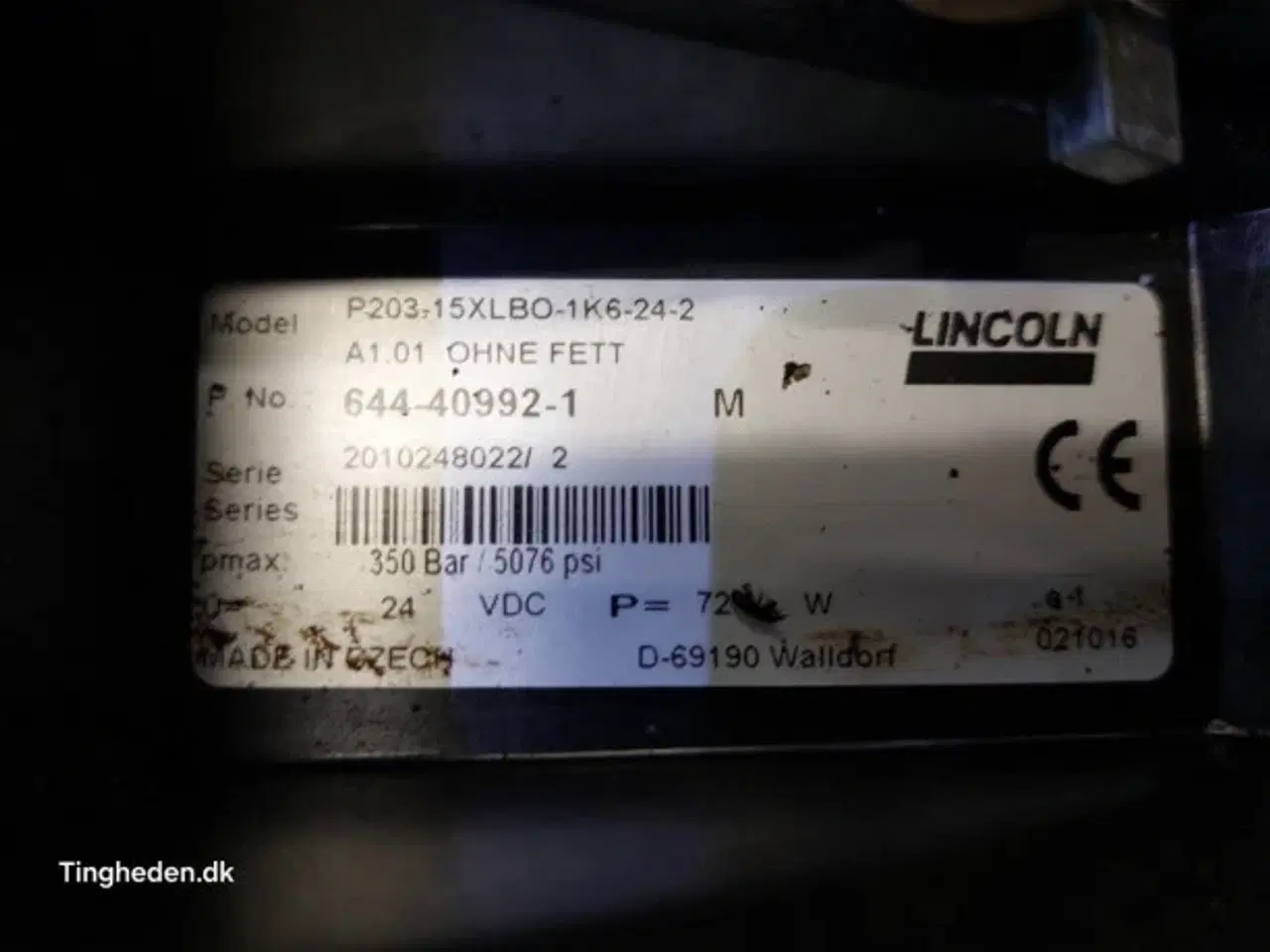 Billede 7 - Licoln P203-15XLBO-1K6-24-2 Centralsmøring- Fedtpumpe 