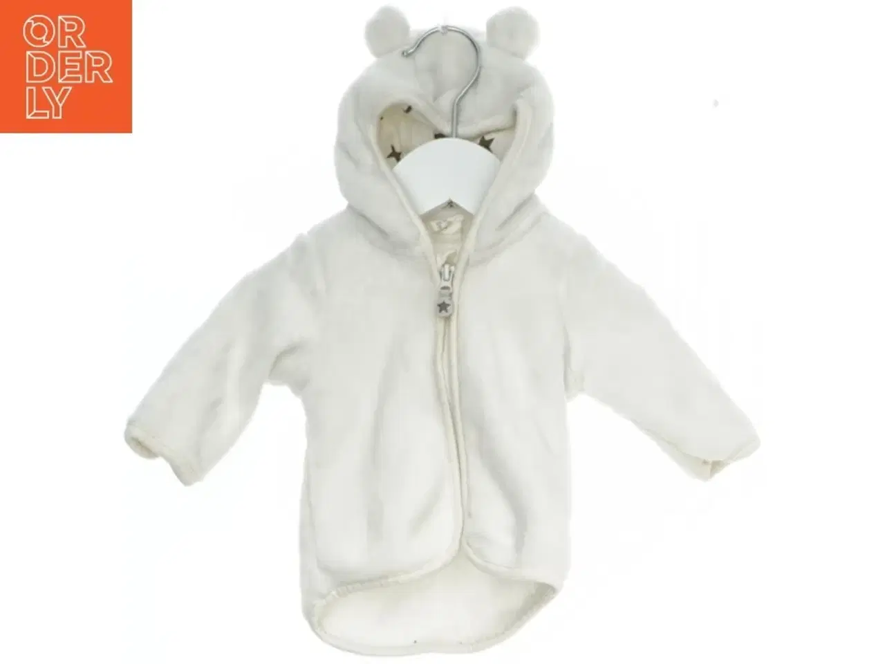 Billede 1 - Hvid baby trøje med hætte fra H&M (str. 56)