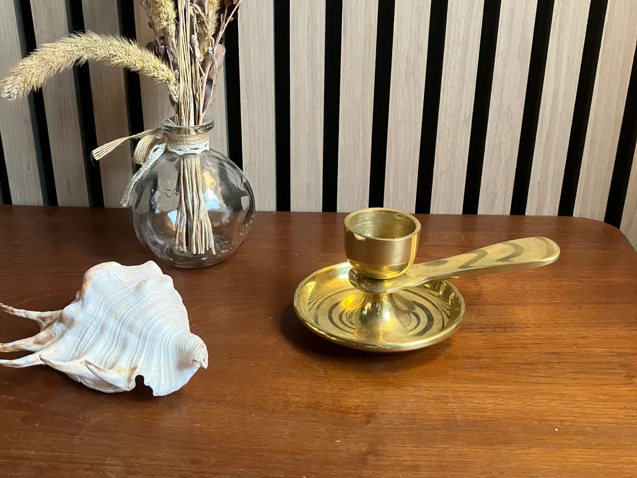 Billede 1 -  Vintage messing kammerlysestage