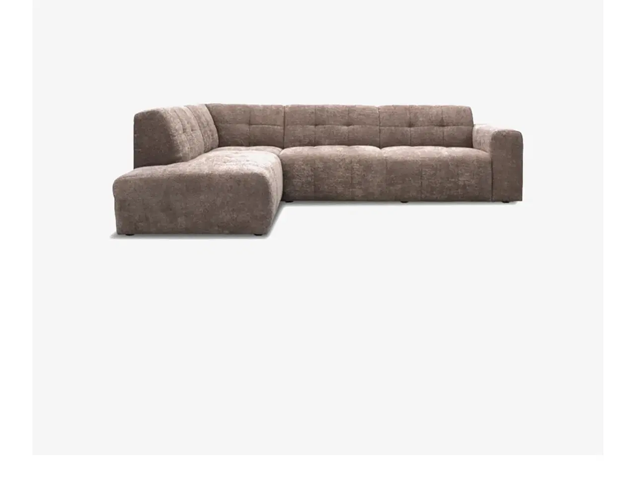 Billede 3 - Hjørnesofa i brun boucle stof