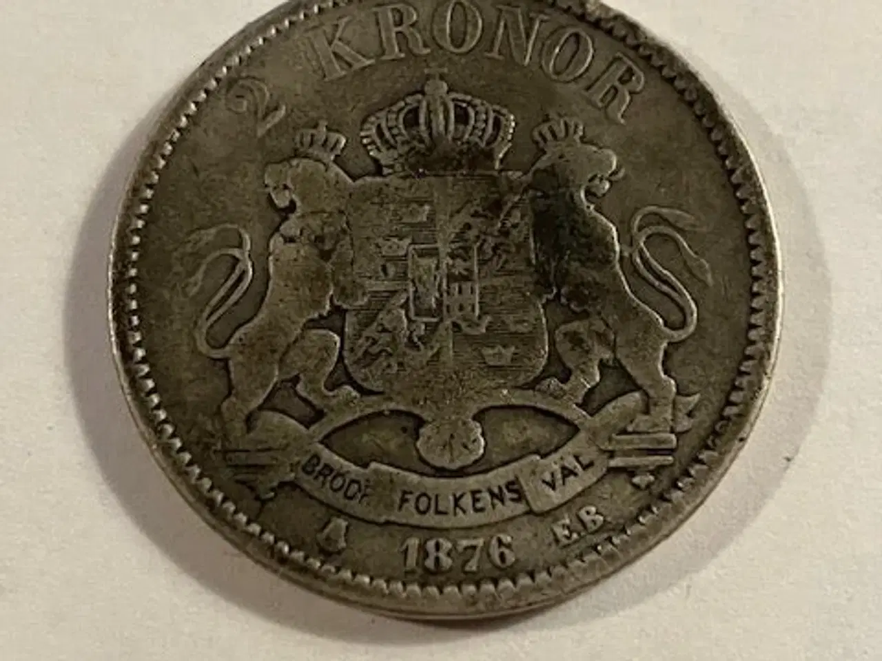 Billede 1 - 2 Kroner 1876 Sweden