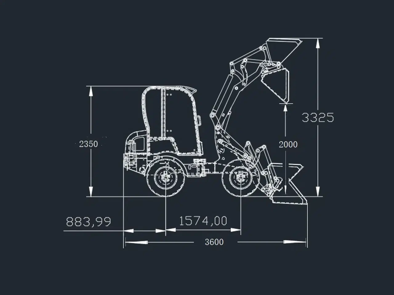 Billede 8 - Minilæsser JONTECH m/kabine & PERKINS MOTOR