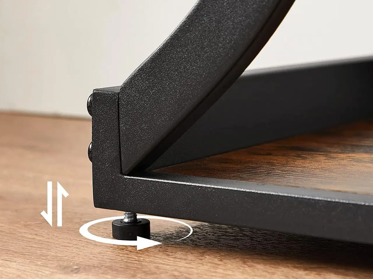 Billede 6 - Konsolbord buede ben, udvidet bordplade, vintage brun/sort (LNT089B01)