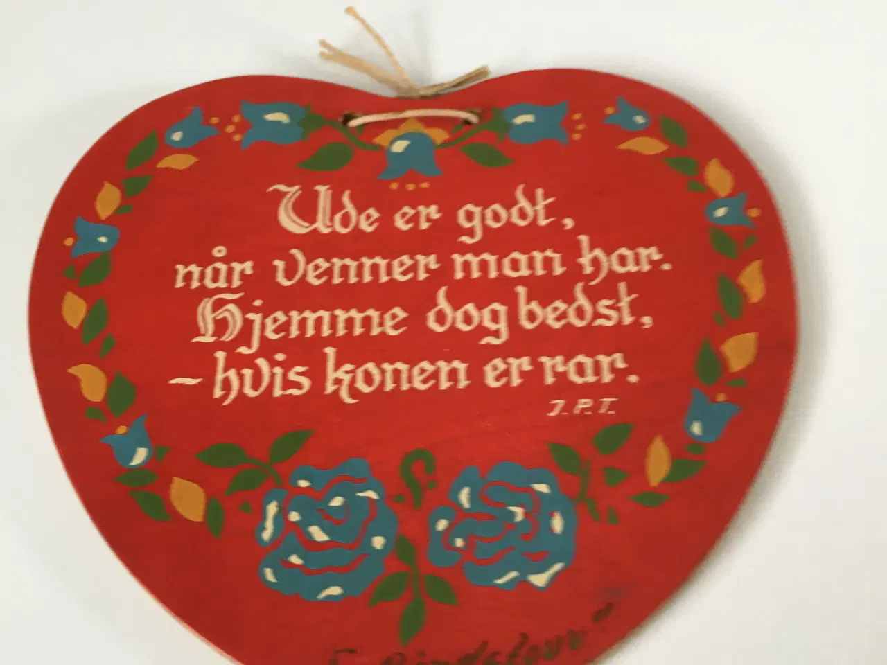 Billede 3 - Gl. Hjerte skilt med tekst