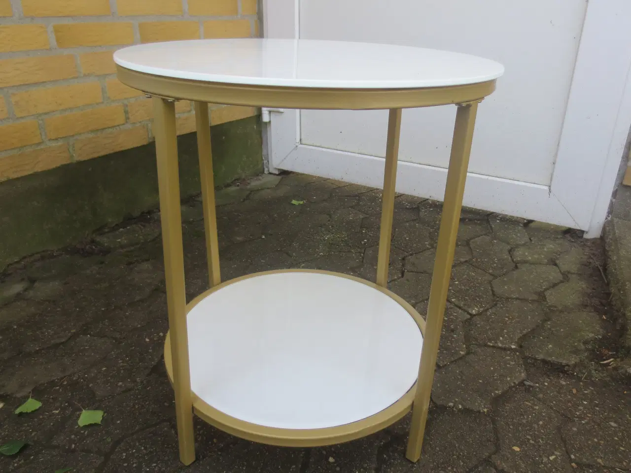 Billede 3 - 1 stk Rund Sidebord med Glasplade 