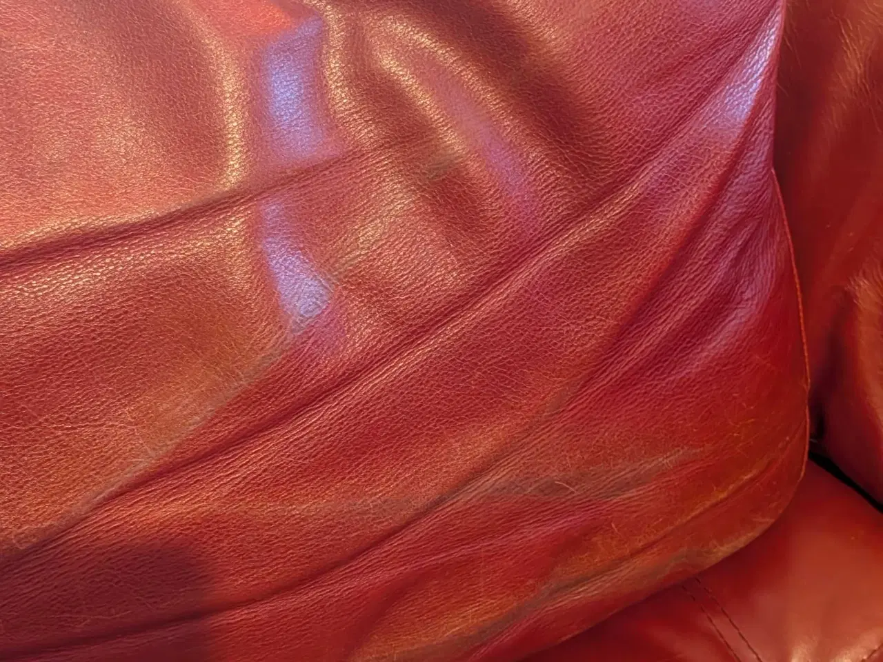 Billede 7 - Lækker, rød Natuzzi lædersofa