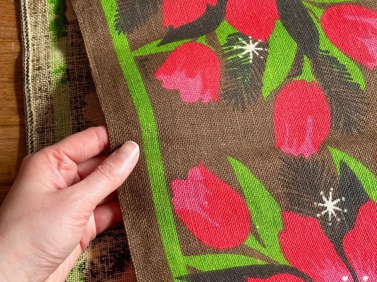 Billede 3 - Hessian bordløber m julestjerne, 117 x 26,5 cm