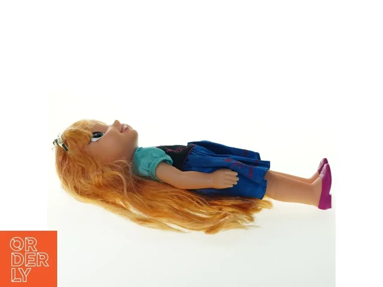 Billede 2 - Dukke med langt hår og krone, Elsa fra Disney (str. 35x10 cm)