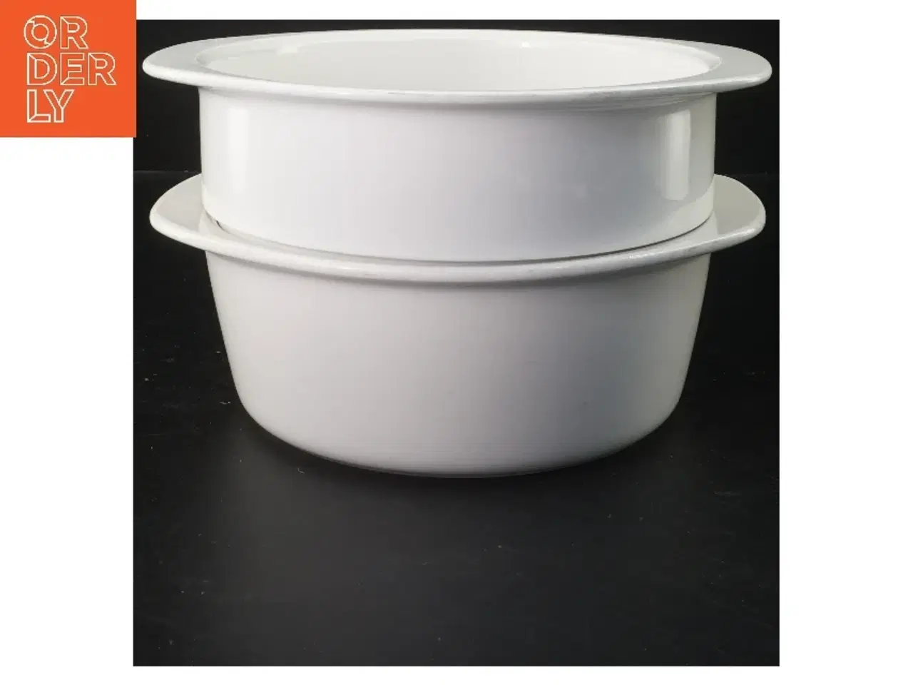 Billede 1 - Hvide serveringsskåle (str. Ø 20x7 cm)