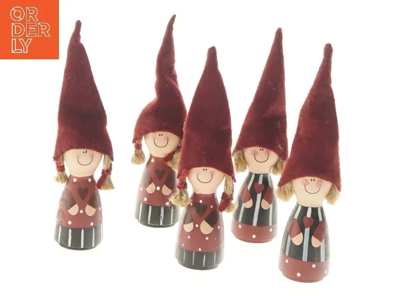 Billede 1 - Dekorative nissefigurer (str. 5 stk 19,5 cm)