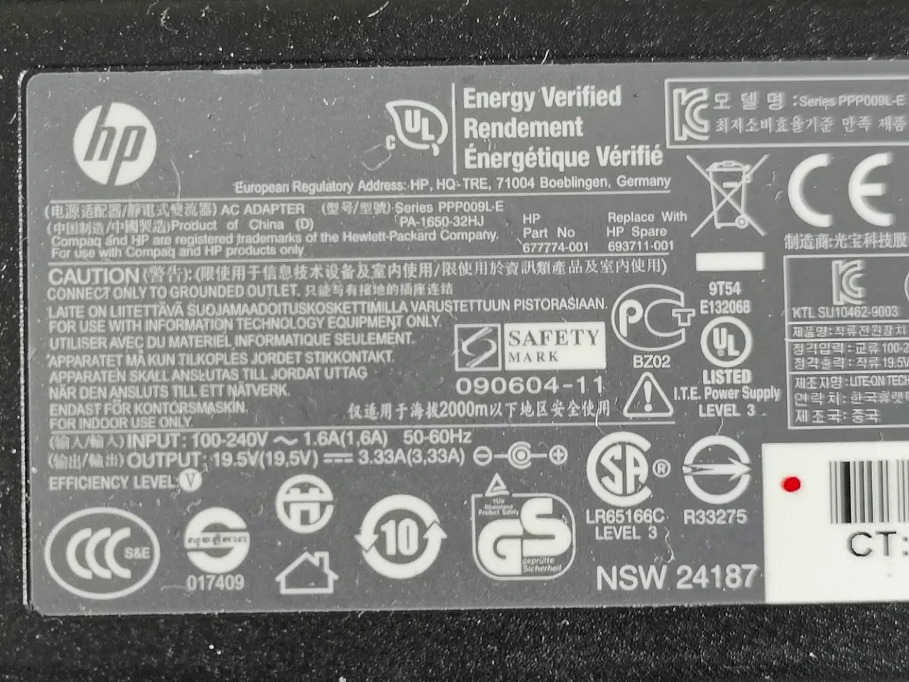 Billede 4 - Strømforsyning HP Bærbar