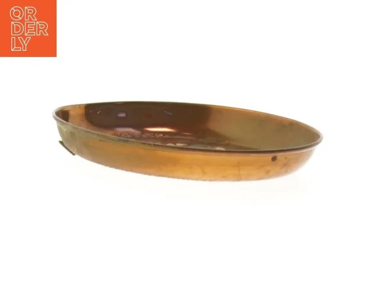 Billede 3 - Væghængt fad i kobber med relief (str. Ø 12,5x1,5 cm)