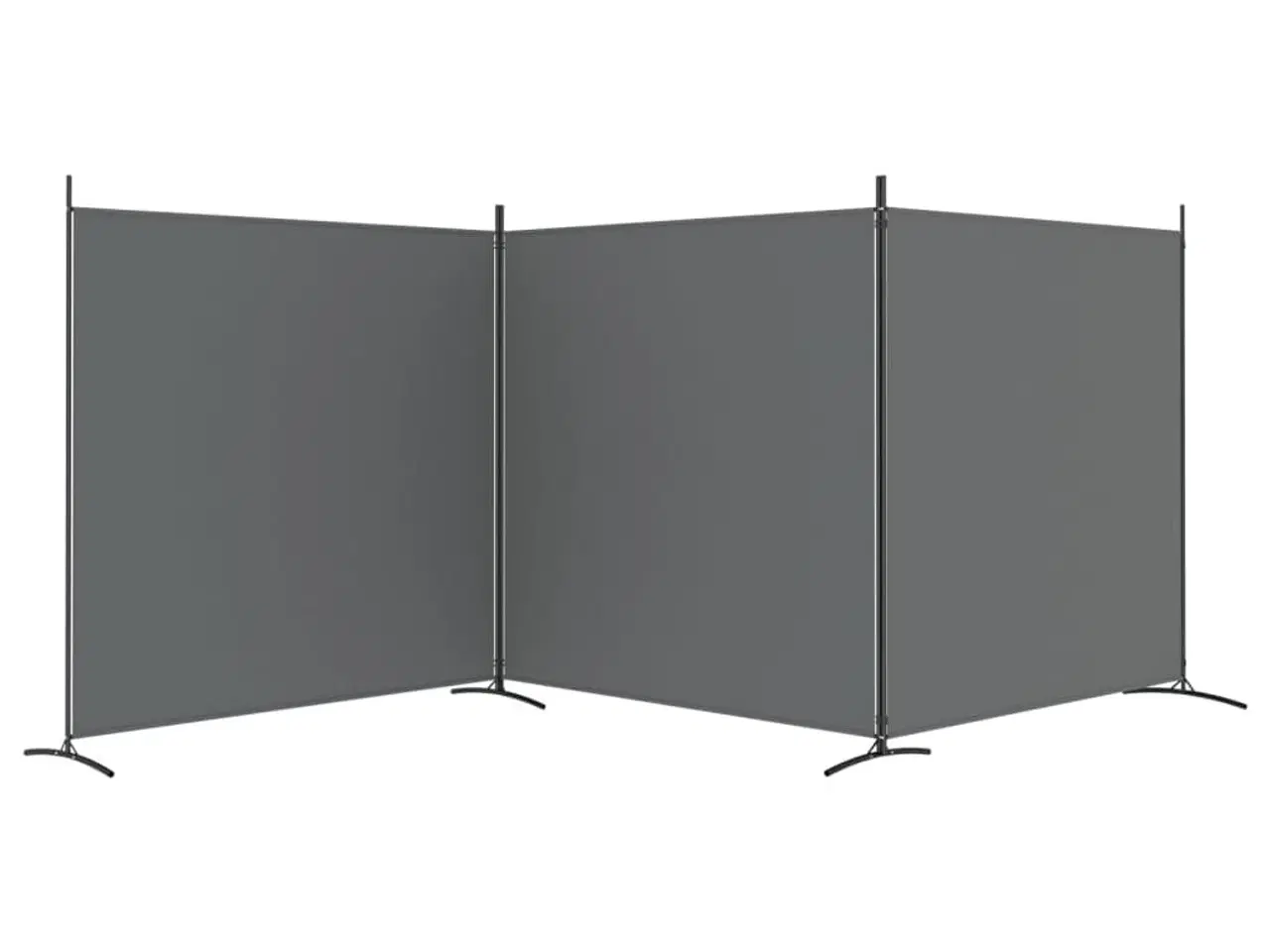 Billede 5 - 3-panels rumdeler 525x180 cm stof antracitgrå