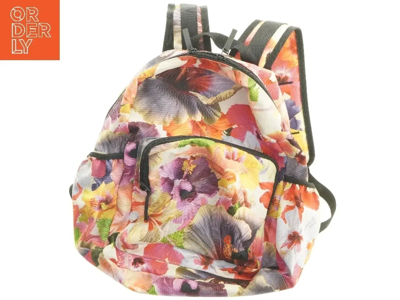Billede 1 - Blomstret rygsæk (str. 32 x 36 cm)