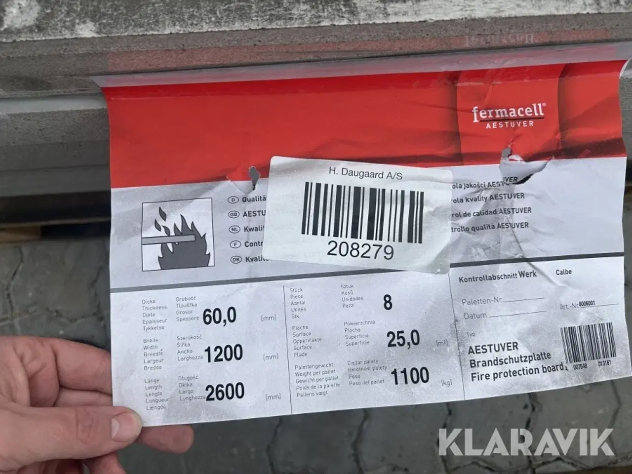 Billede 4 - Brandbeskyttelsesplader Fermacell Aestuver 5 styk, 60mm