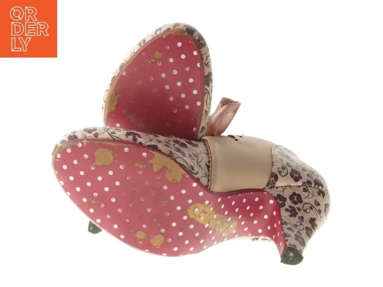 Billede 4 - Blomstrede pumps med sløjfe fra Banned (str. 37 )