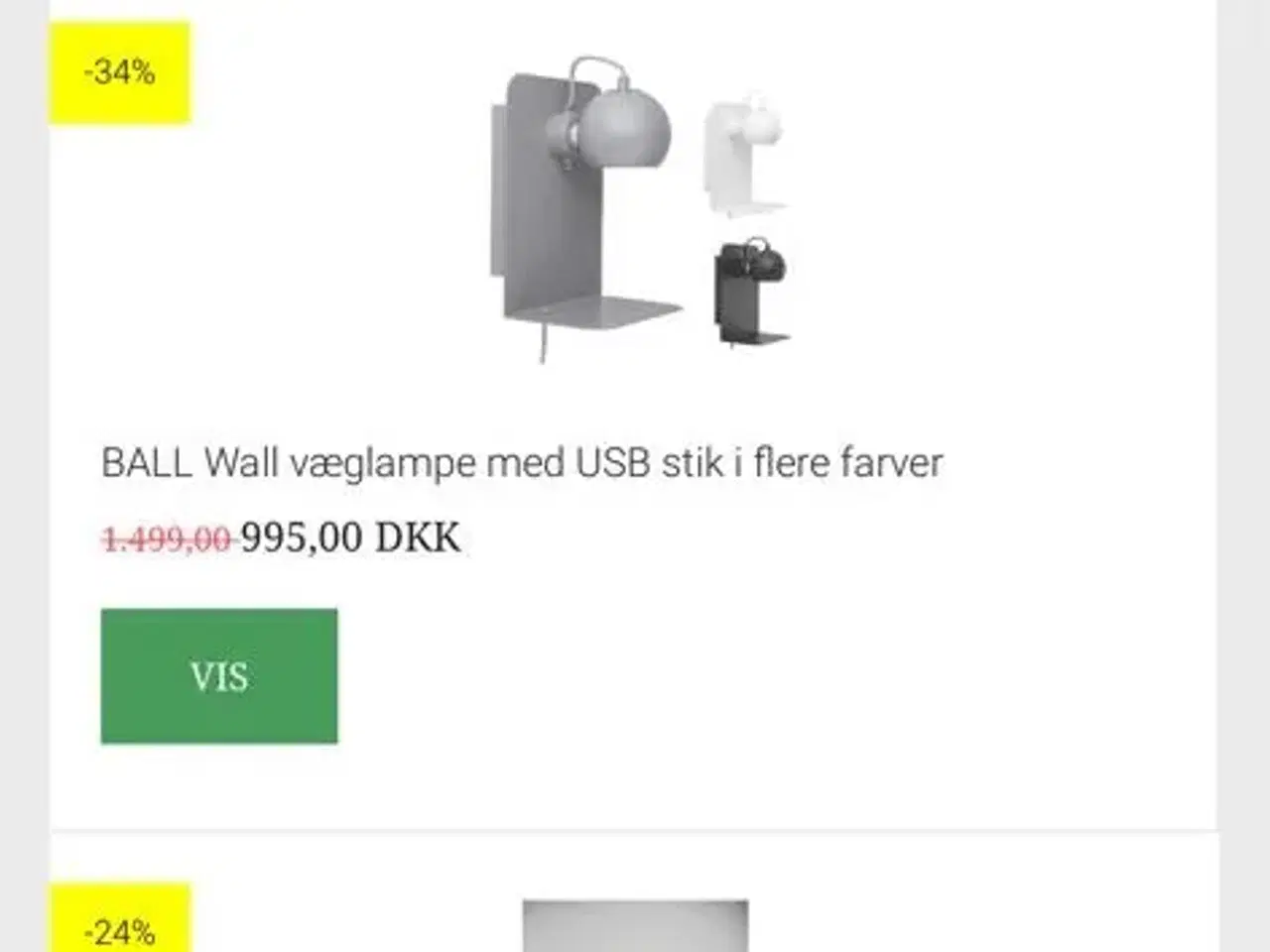 Billede 3 - Wall lampe med USB