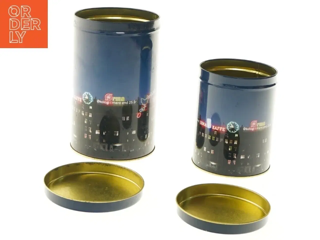 Billede 5 - Metaldåser med bymotiv fra Coop (str. Ø 10 og 11,5 cm længde 13 og 18 cm)