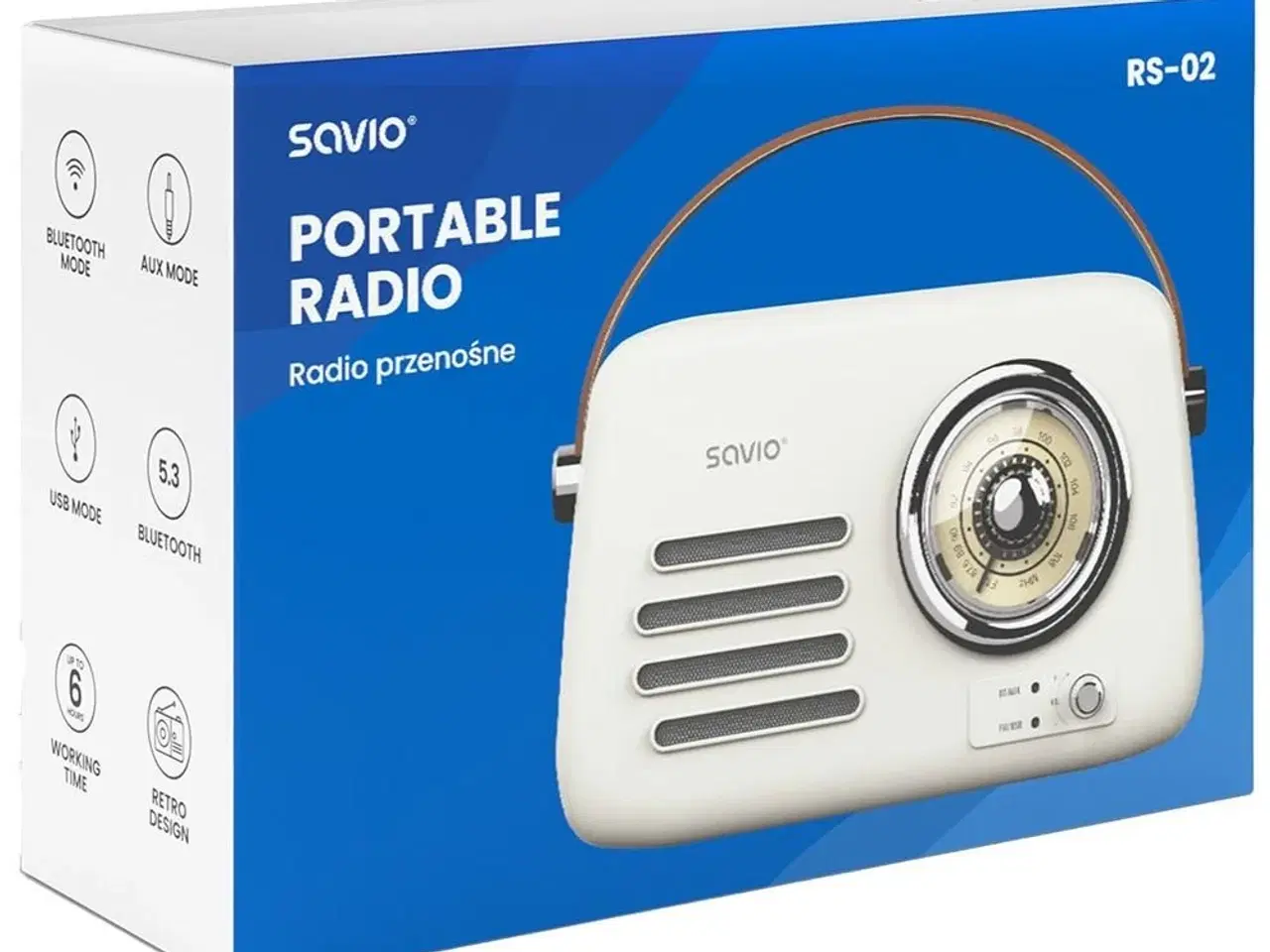 Billede 6 - Radio med Bluetooth - Savio RS-02, hvid