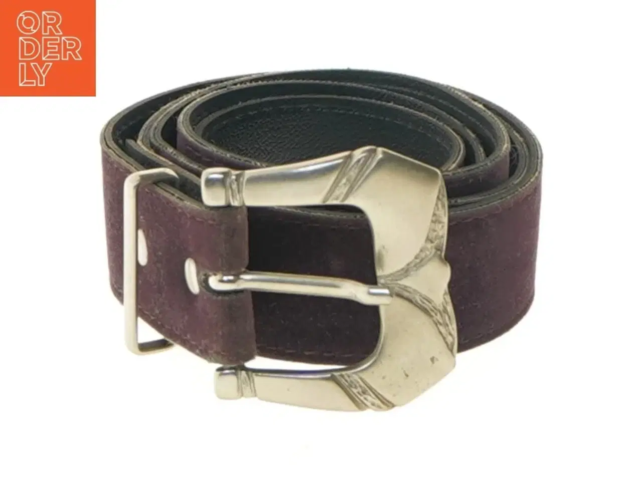 Billede 1 - Læderbælte med spænde (str. 100 cm)