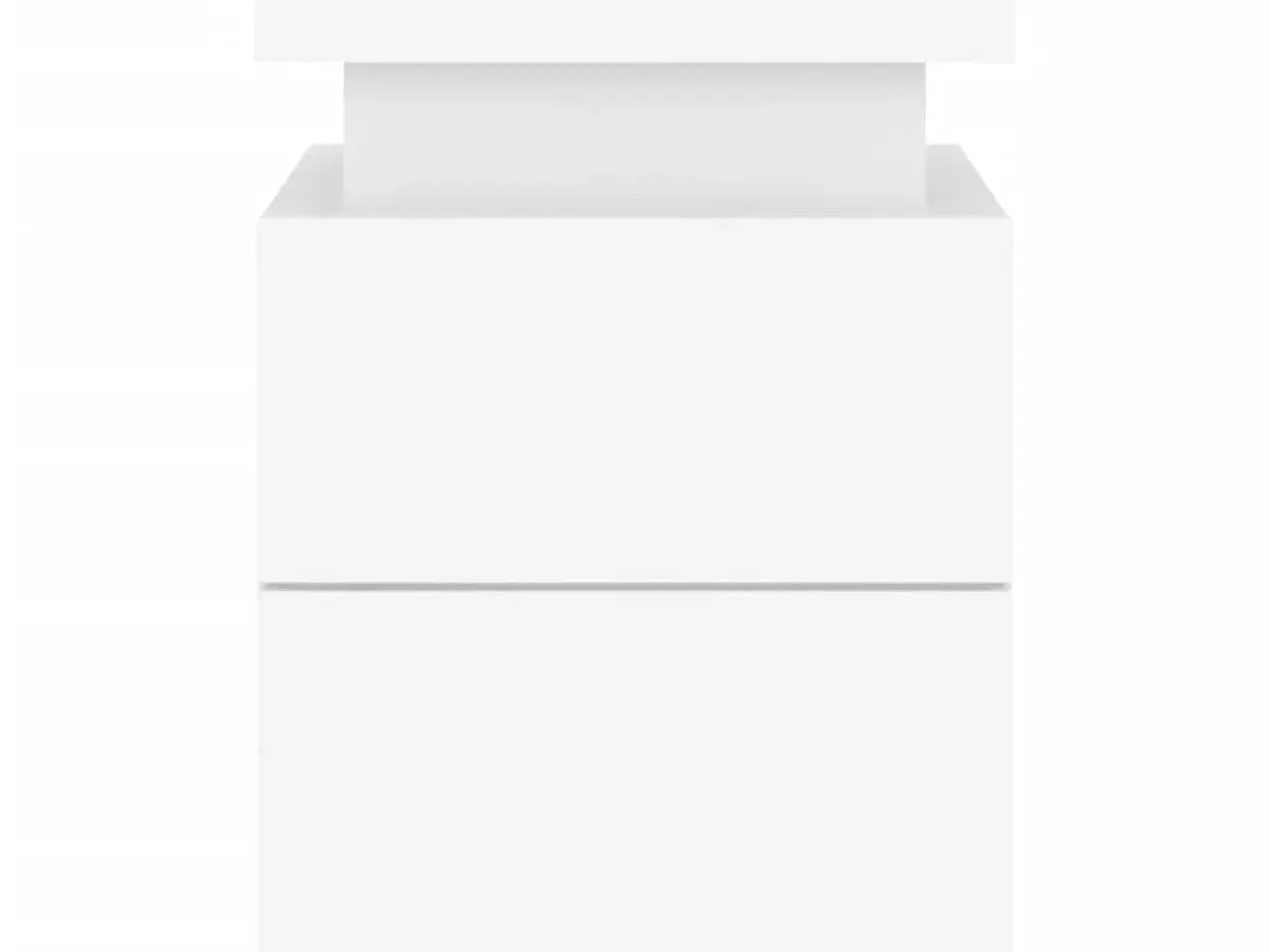 Billede 8 - Sengebord med LED-lys 35x39x55 cm hvid