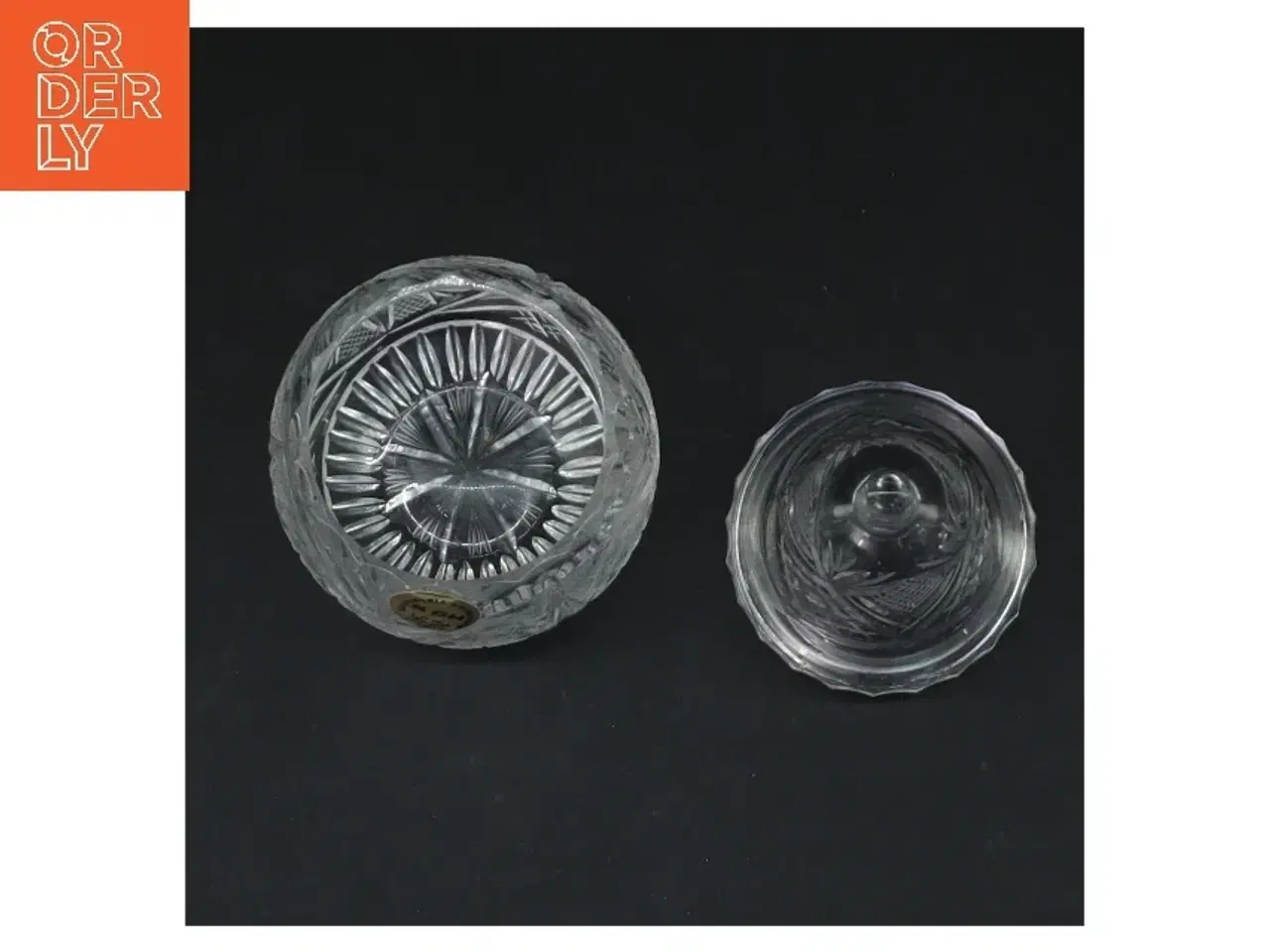 Billede 3 - Krystal glas med låg(str. 12 cm) (str. 12 cm)