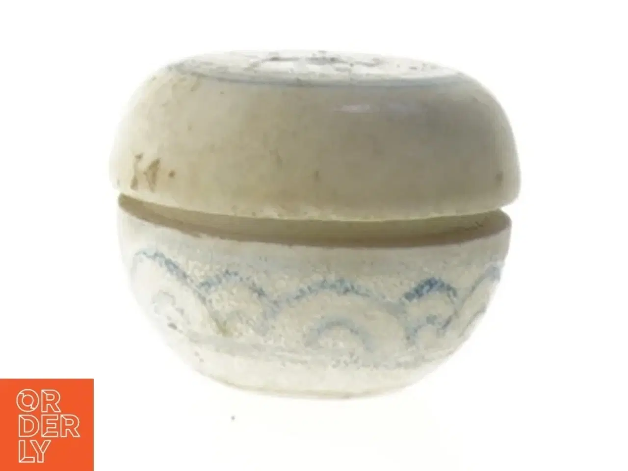 Billede 1 - Lille porcelæn opbevaringskrukke (str. Ø 5 cm)