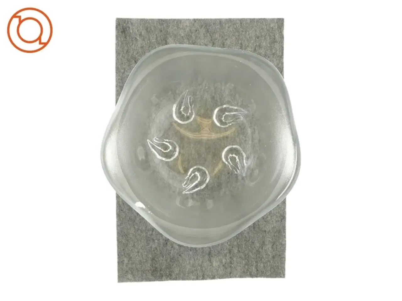 Billede 1 - Skål med udsmykning af rejer i bunden