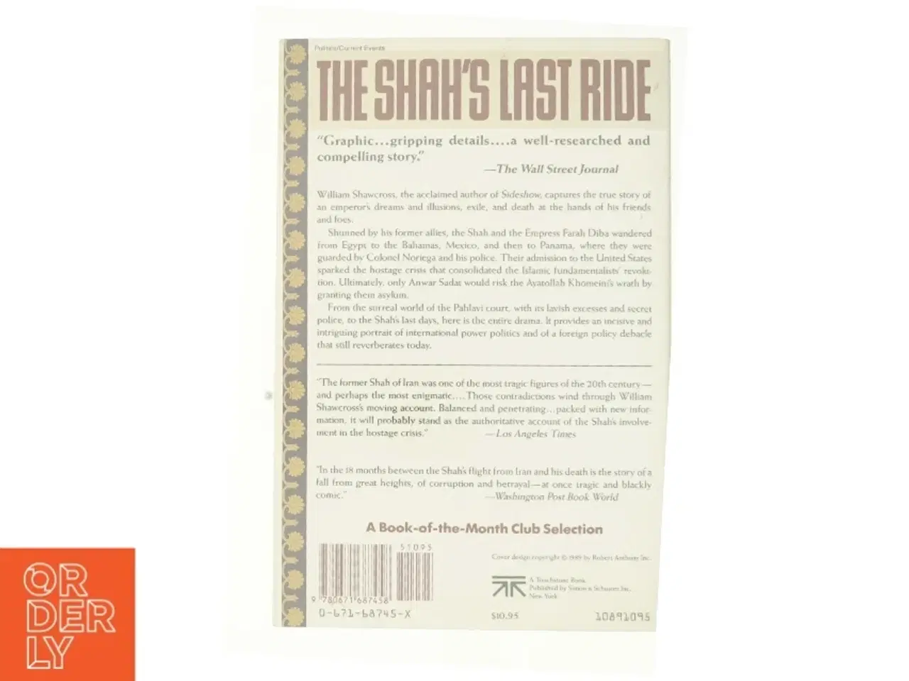 Billede 2 - The Shah&#39;s Last Ride af William Shawcross (Bog)