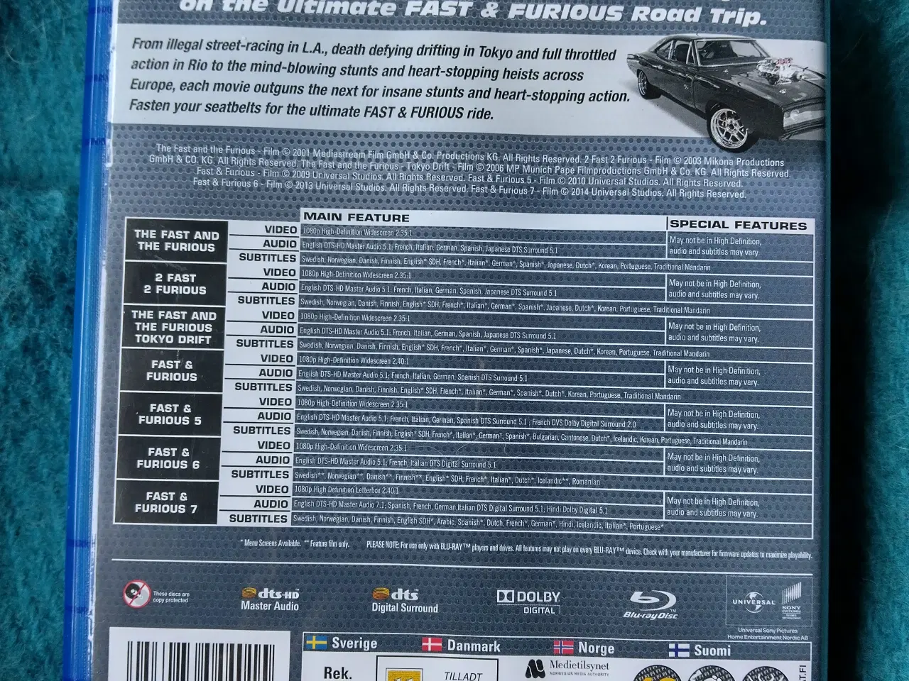 Billede 2 - Fast & Furious. 7 - Movie Collection