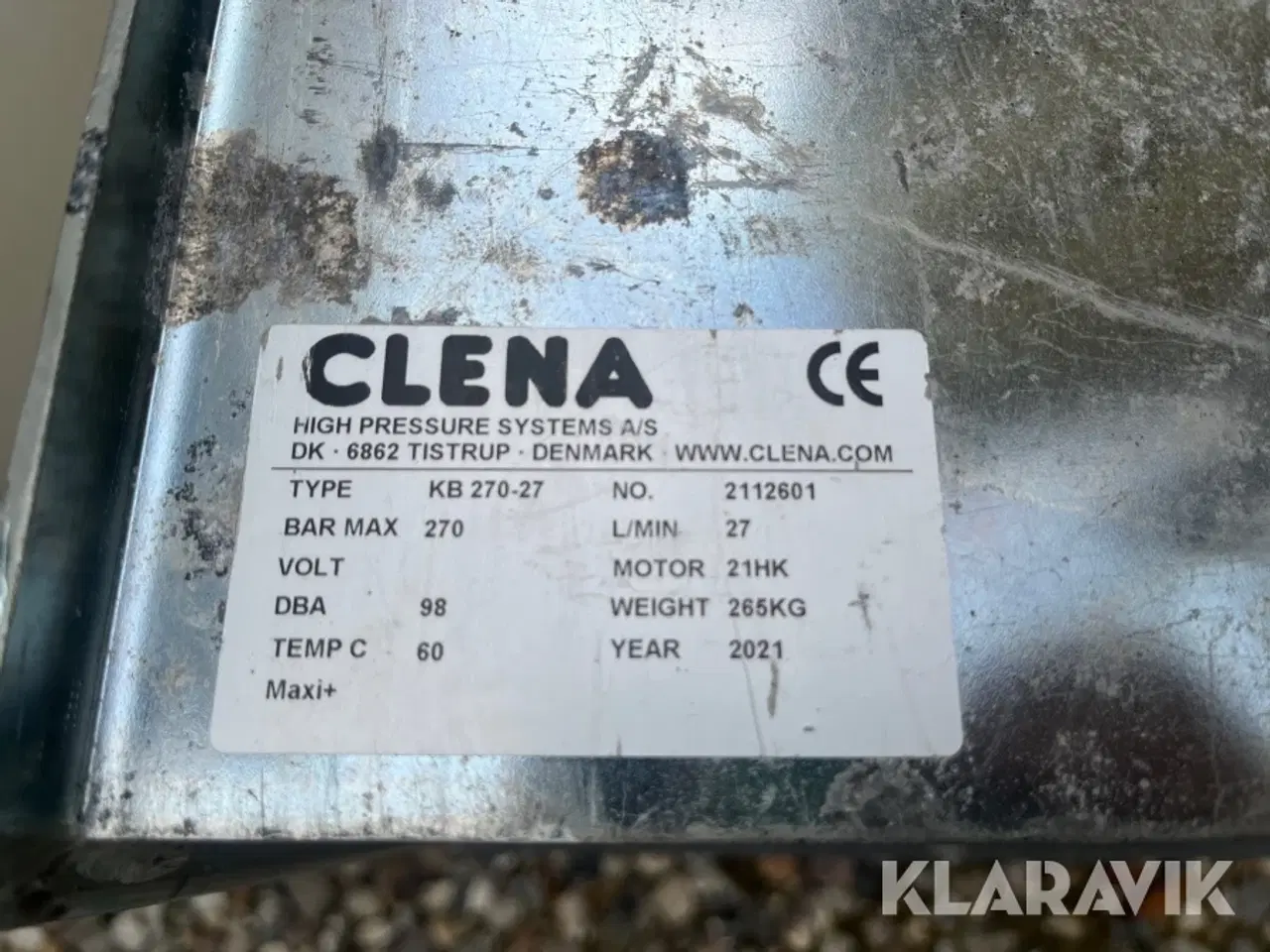 Billede 8 - Højtryksanlæg Clena KB 270-27