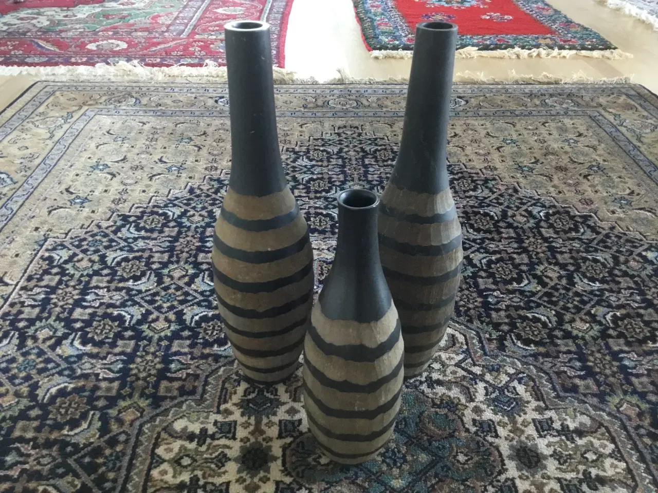 Billede 1 - 3 stk trævaser