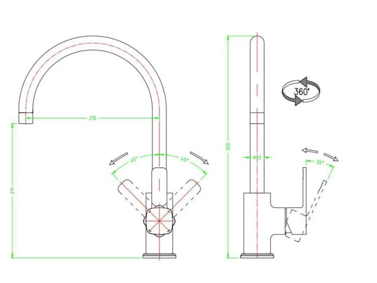 Billede 3 - Flot design armatur/vandhane