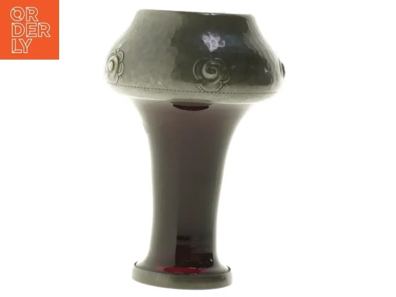 Billede 3 - Gl. vase med tin(str. 14 cm)