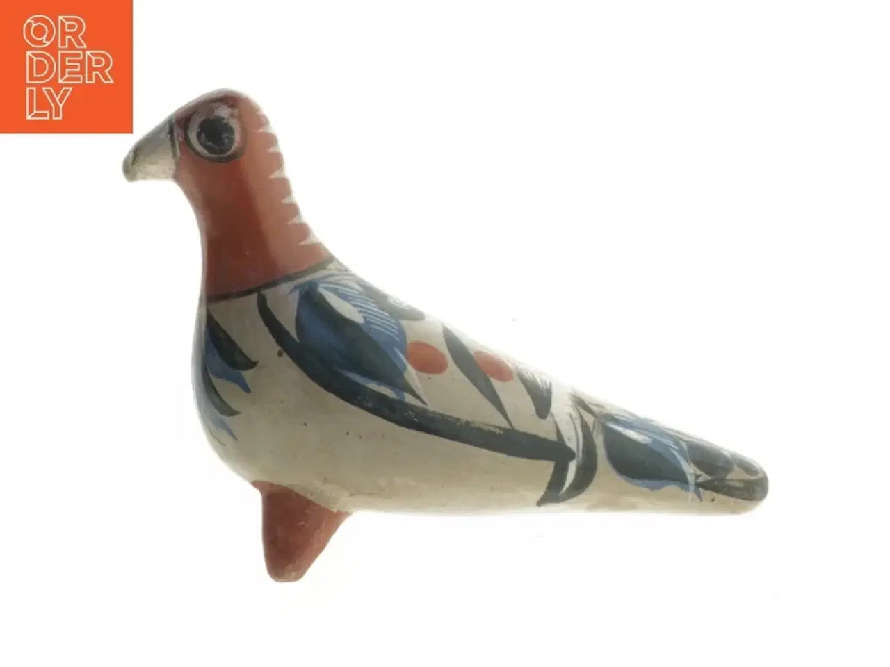 Billede 1 - Dekoreret keramik fugl (str. 20 cm)