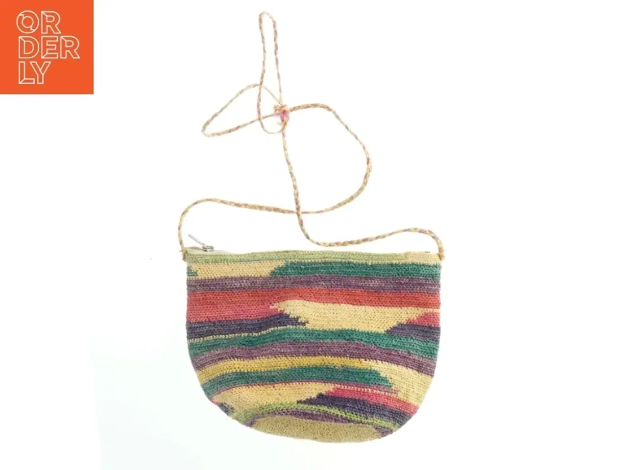 Billede 2 - Farverig håndtaske med mønster (str. 21x27 cm)