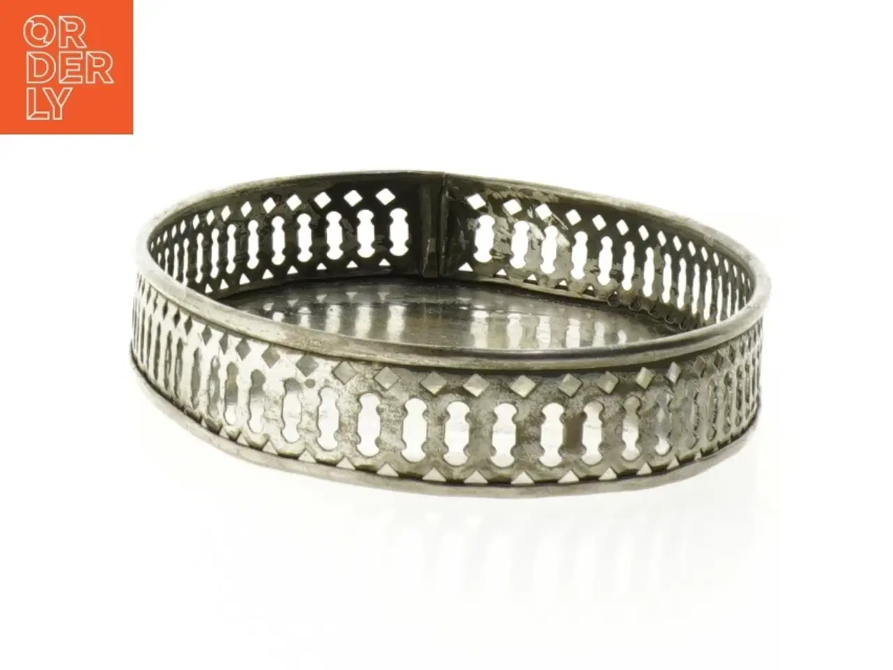 Billede 2 - Ovalt dekorativt metalfad (str. 28x16 cm)