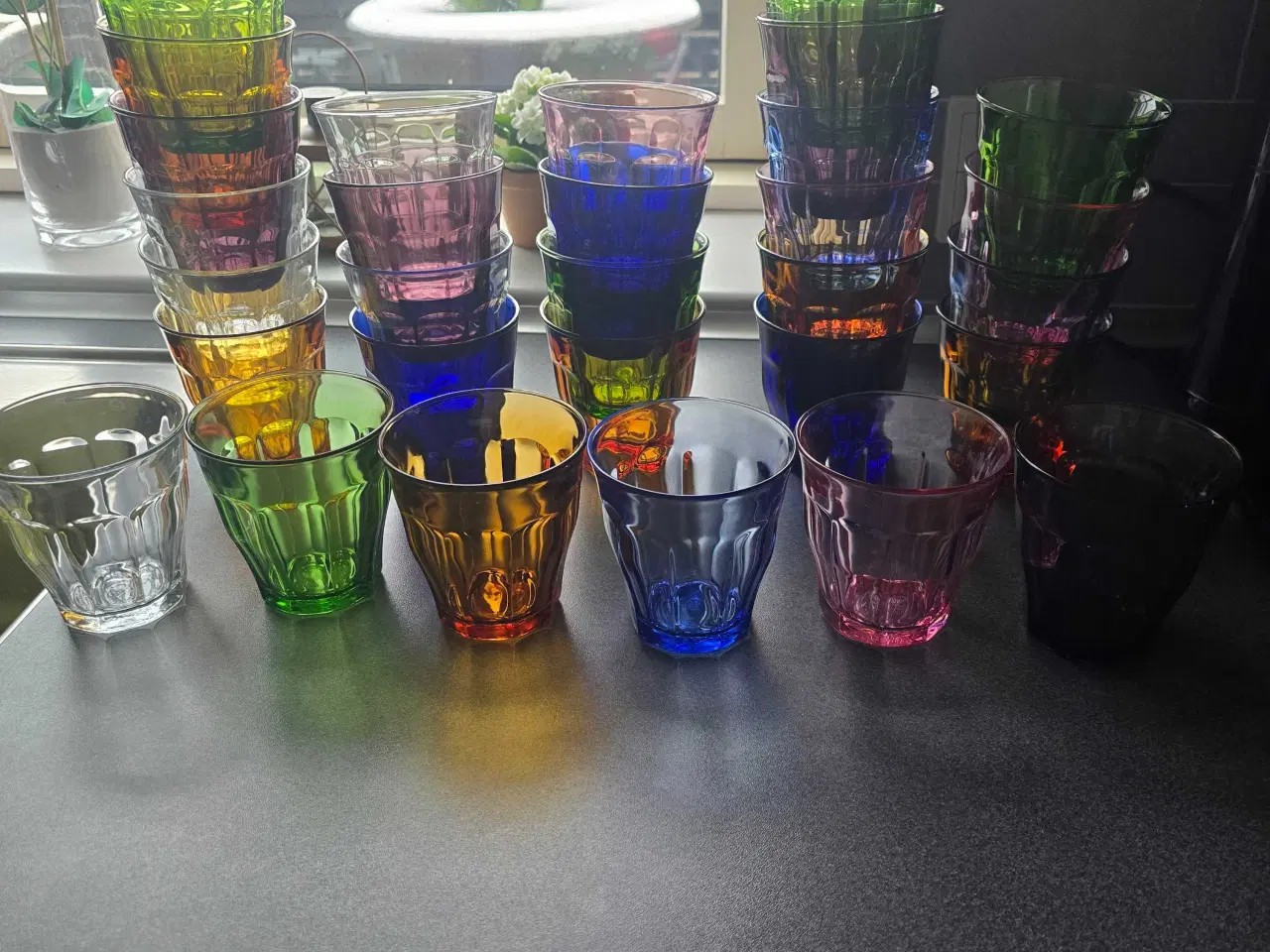 Billede 2 - Rigtig fine glas i forskellige farver 